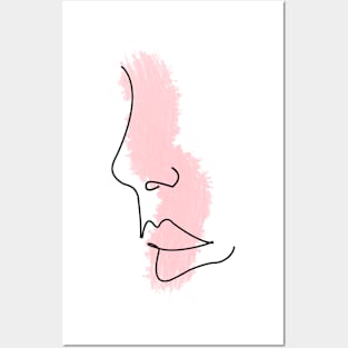 Face Line Art Posters and Art